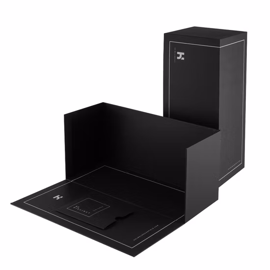 Custom Foldable Black Magnetic Closure Perfume Gift Box Pink Clothes Packaging Paper Box Manufacturer