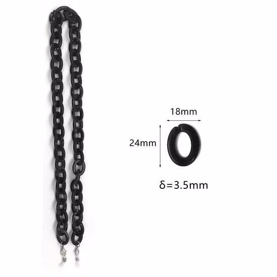 Catena con montatura in acrilico Accessori per occhiali Perle d'acqua dolce Occhiali da sole Cordoncino Catena per occhiali