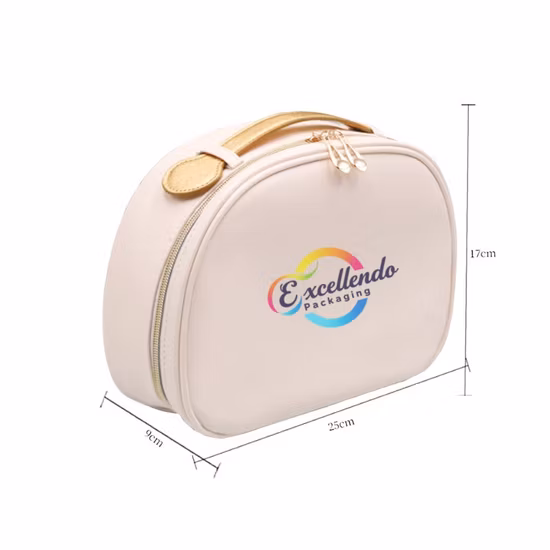 Borse per cosmetici in pelle PU con logo personalizzato Borsa per trucchi da toilette semplice Borsa per cosmetici da donna